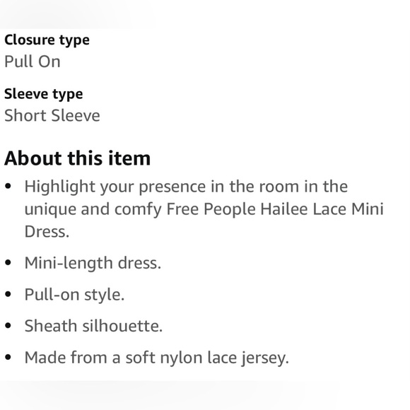 NWT - Free People - Lace Mini Dress - Lavender 🪻Small - Picture 10 of 10